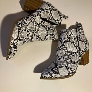 Snakeskin Ankle Boots
